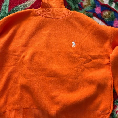 Turtleneck Sweater new, orange, size XL