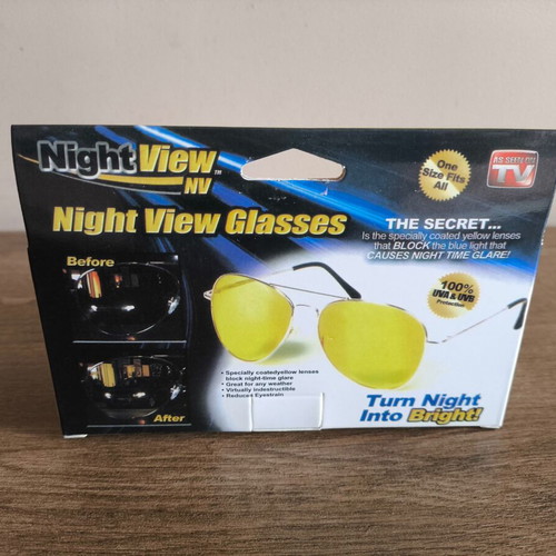 HD Vision Fog and Night Driving Glasses new, yellow