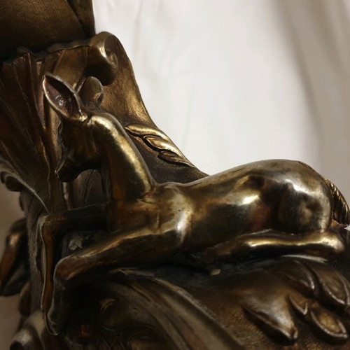 Bronze Vintage Baroque Clock New, Made in West Germany