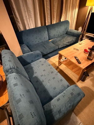 2 Καναπέδες μεταχειρισμένοι με αποθηκευτικό χώρο