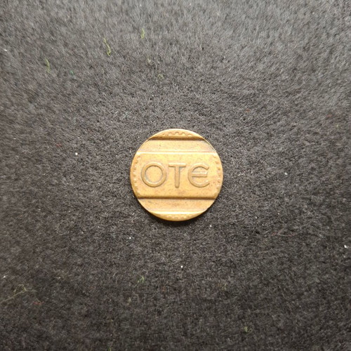 Collectible OTE telephone token used, 1965, brass