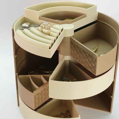 Spiral Luxe Premium Jewelry Box new, 3D printed with dual color design