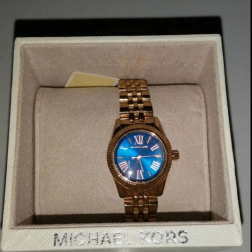 Michael Kors Lexington watch 26cm, blue and gold