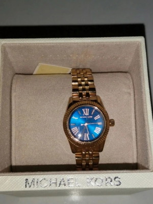 Michael Kors Lexington watch 26cm, blue and gold