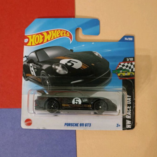 Hot Wheels Porsche 911 GT3 Black & Gold No.5 Isaias Racing Livery Sealed
