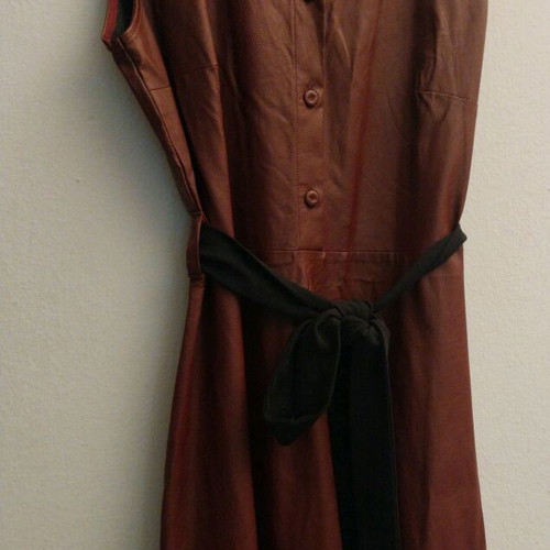 Regalinas women's leather dress like new, size M, brown