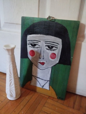 White ceramic vase used