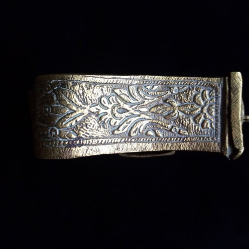 Old brass palaska with the capture of Athanasios Diakos 19th century