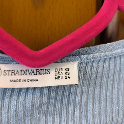 Stradivarius cardigan new, blue with glitter, size XS