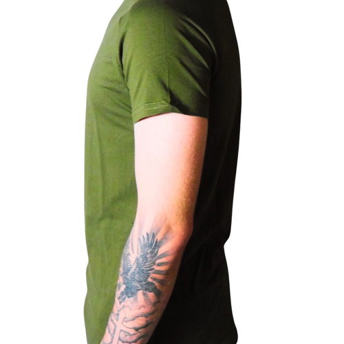Legendary T-shirt Infinity olive green size L new, cotton-spandex