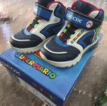 Αθλητικά μποτάκια Geox Super Mario μέγεθος 24 με δώρο χειμωνιάτικα παντοφλάκια Comfy