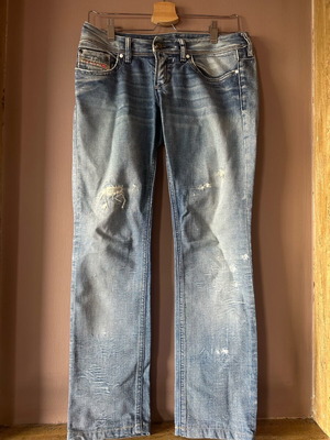 Diesel jeans faded with rips used, size 26