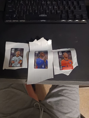 Coca-Cola sticker set like new, 3 pieces with Joshua Kimmich, Van Dijk, Eduardo Camavinga