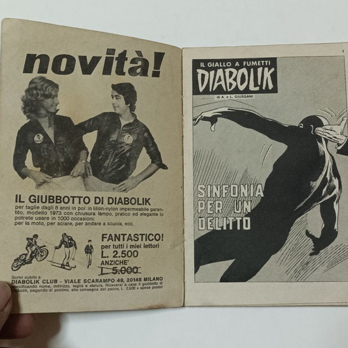 Diabolik Italian comic 1972 used