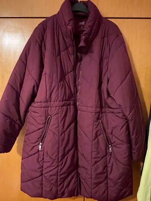 Μακρύ μπουφάν Marks & Spencer μέγεθος 20/48 σαν καινούργιο, βουργουνδίας