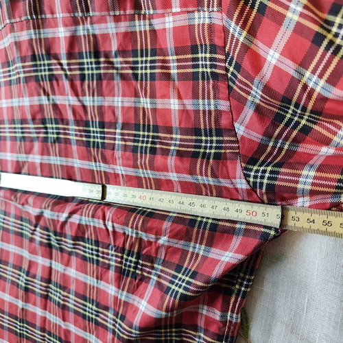 Eton men's shirt size M like new, red plaid with white club collar