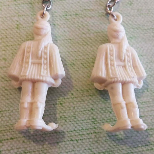Evzones Tsoliades Keychains set of 2 like new vintage 60s 70s