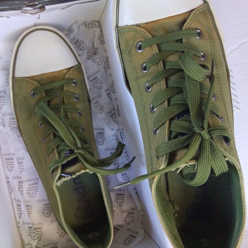 Two pairs of Admiral men's shoes used, size 43, green and yellow