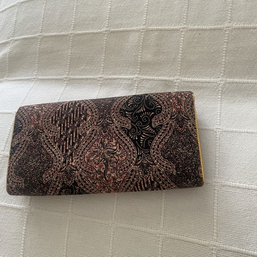 Handmade fabric clutch from Bali like new, ethnic print