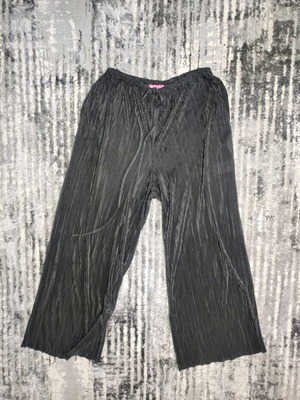Pink Woman pleated women's pants used, black, size S