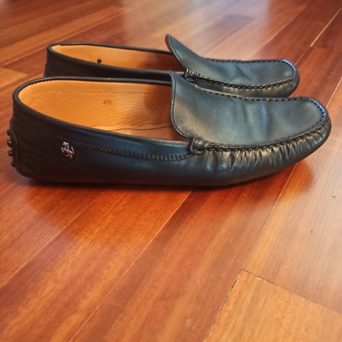 Tod's Ferrari men's loafers used, black matte leather, size 42.5-43