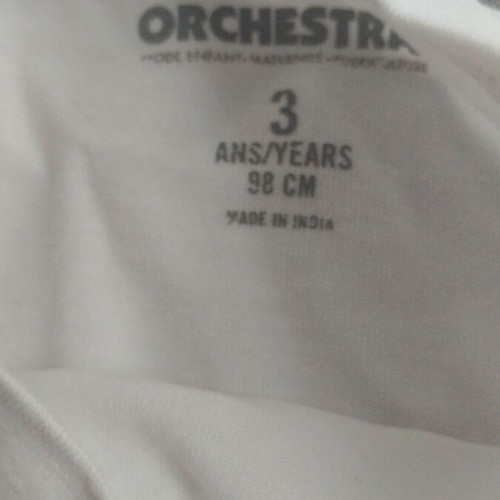 Orchestra blouse like new, size 98 cm, white and yellow