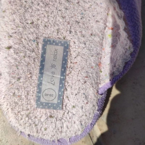 Lilac slippers "Cat" size 40 like new, soft and warm