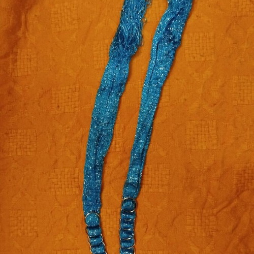 Belt new turquoise with lurex size 60