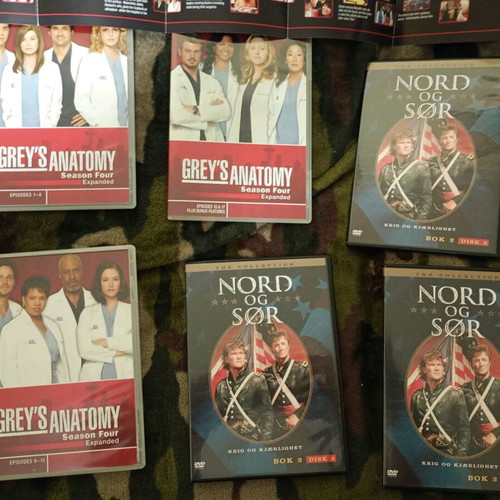 Grey's Anatomy Season 4 and North and South DVD like new with subtitles