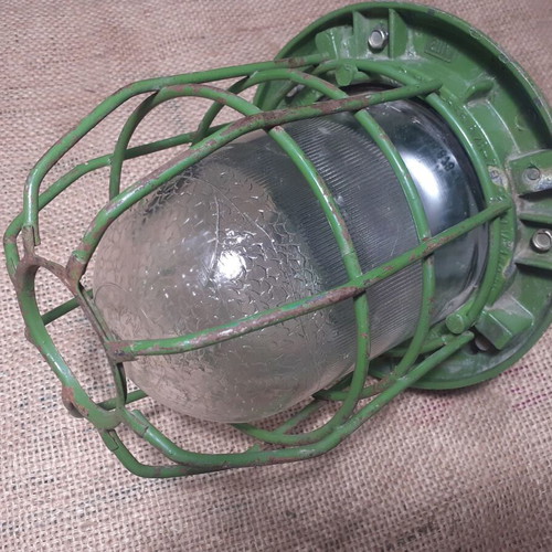 Ship Shelter Lantern used, Soviet 1978, vintage industrial