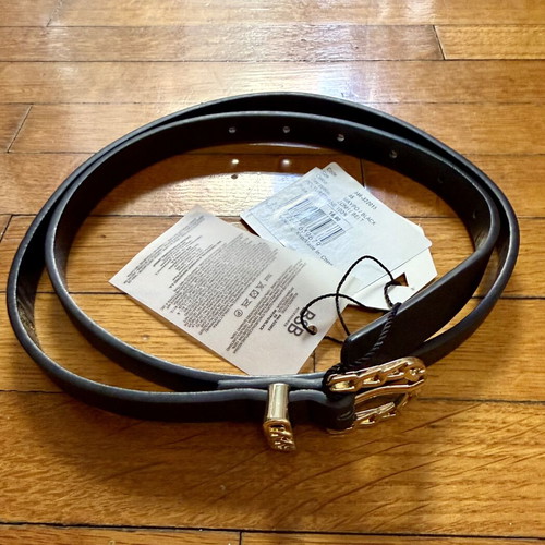 BSB belt new, thin, black and gold, size 95