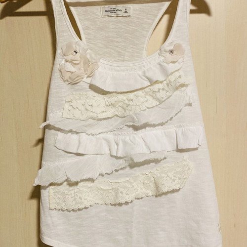Abercrombie & Fitch sleeveless blouse like new, organic cotton, white