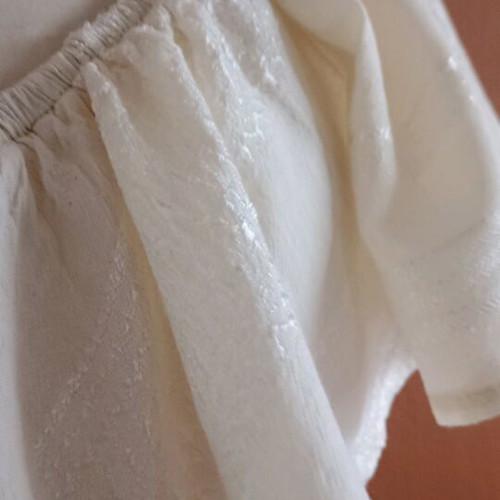 Long skirt set with crop blouse like new, beige, size M
