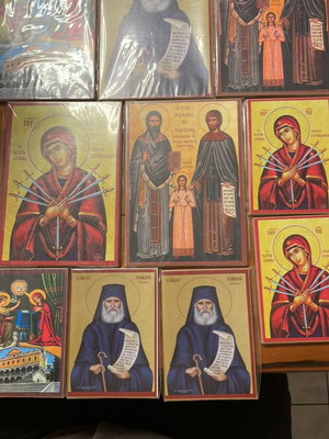 Religious icons new, pack of 10 wooden