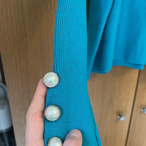 Sandra Jackson knitted turtleneck petrol like new