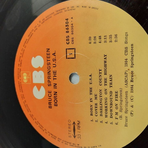 Born in the USA Bruce Springsteen vinyl used, rock