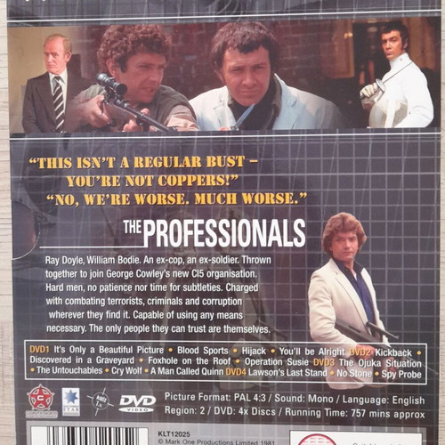 The Professionals DVD used, 4 seasons set without Greek subtitles