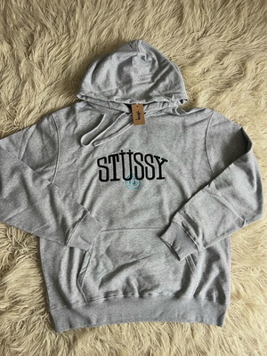 Hoodie Stussy Large γκρι καινούργιο με ραμμένο logo