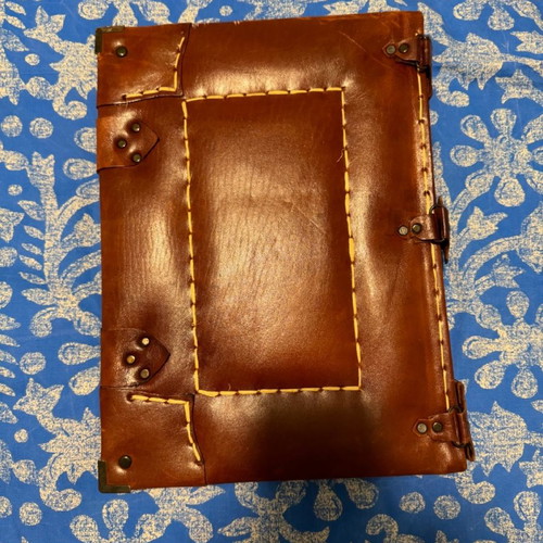 Handmade diary from Mani with leather cover new