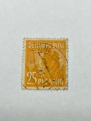 German Stamp Worker Planting Tree 1947 like new