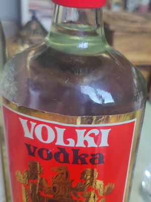 Volki Vodka collectible bottle used, original content
