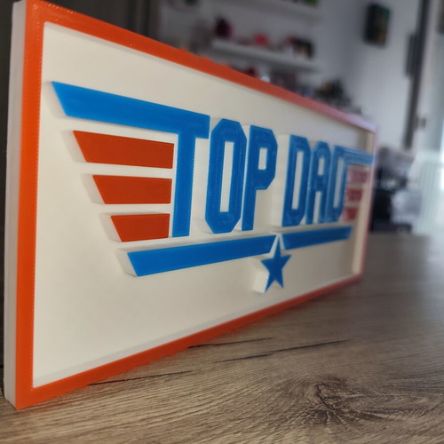Top Dad 3D-Printed Decorative Sign new, premium gift