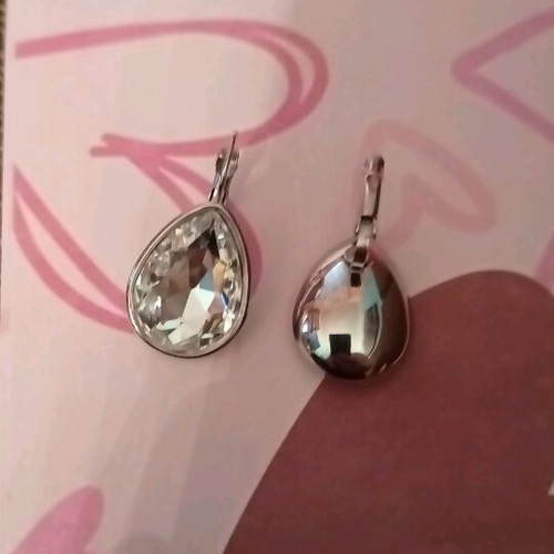 Large teardrop earrings new, hypoallergenic steel