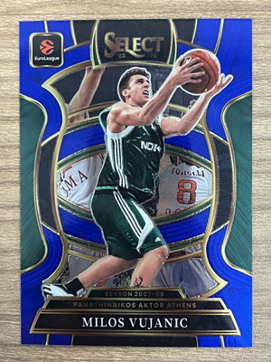 2025-26 Panini Select Euroleague Basketball Milos Vujanic Blue Card like new