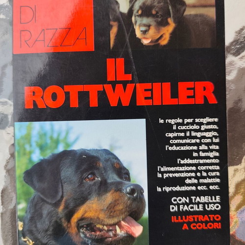 Italian book about Rottweilers like new, foreign language