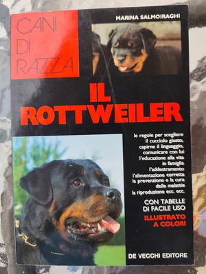 Italian book about Rottweilers like new, foreign language