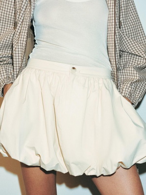 Zara balloon bubble skirt XL, ivory