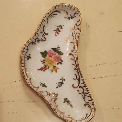 Antique 4-Piece Porcelain Set 1940s with 22K Gold from Germany like new
