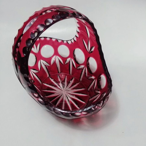 Nachtmann Bamberg basket-shaped bowl new handmade crystal