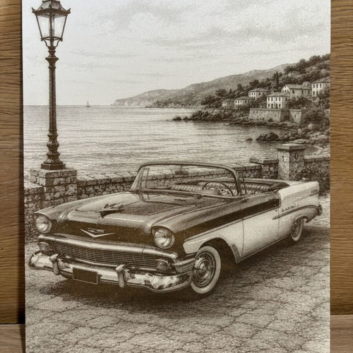 Laser Engraved Painting new, 30x22 cm